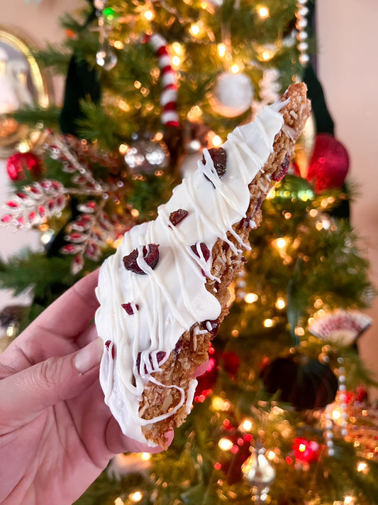Frosted & Spiced Cranberry Oatmeal Bars