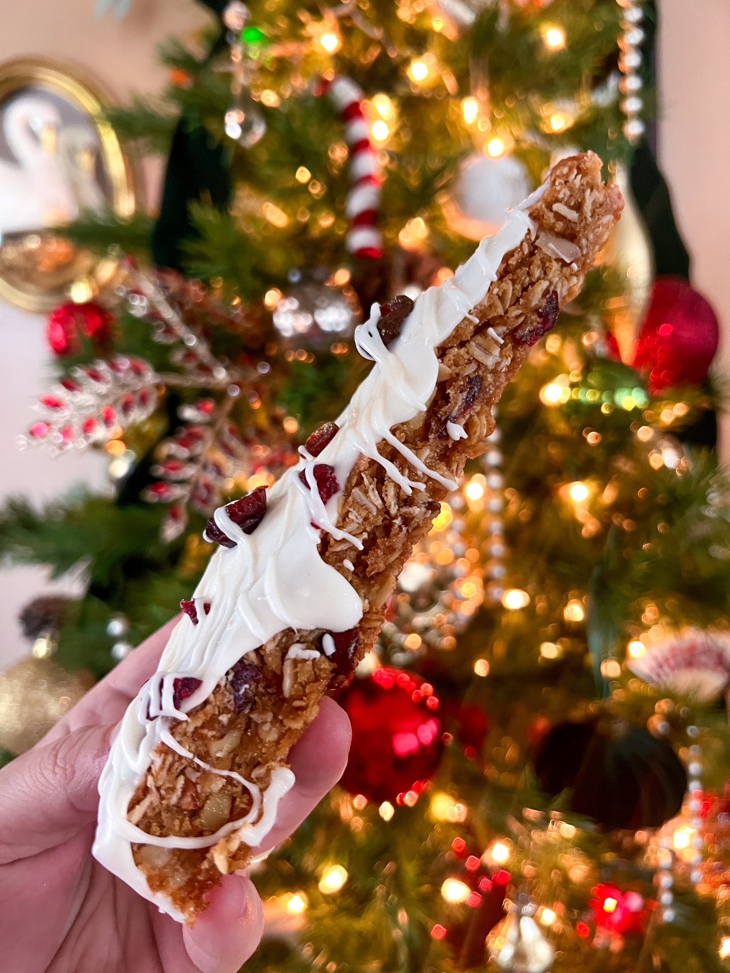 Frosted & Spiced Cranberry Oatmeal Bars