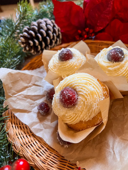 Sugared Cranberry & Orange Spice Cupcakes